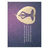 ヨガ先生瞑想ポーズボディリーフカット引用文 テーブルクロス (正面)