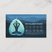 ヨガ先生瞑想ポーズボディリーフクラスパス ロイヤリティカード (正面)