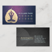 ヨガ先生瞑想ポーズボディリーフクラスパス ロイヤリティカード (正面/裏面)