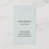 ヨガ先生金ゴールドオムシンボルリスタイリッシュネン 名刺 (裏面)