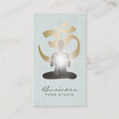 ヨガ先生金ゴールドオムシンボルリスタイリッシュネン 名刺 (正面)