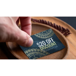 ヨガ先生金ゴールドマンダラディスカウントクーポンロイヤリティ 割引カード