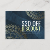 ヨガ先生金ゴールドマンダラディスカウントクーポンロイヤリティ 割引カード (正面)