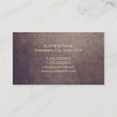 ヨガ先生金ゴールドOmシンボルヴィンテージ曼荼羅 名刺 (裏面)