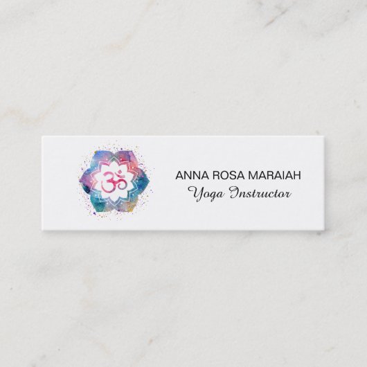 *~*ヨガ先生霊気マッサージマインドフルOm スキニー名刺 (正面)