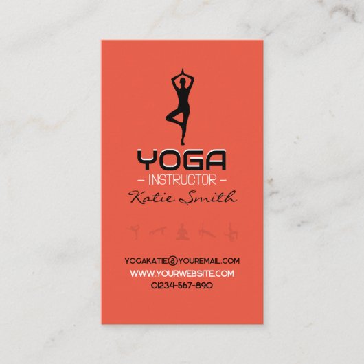 ヨガ先生/インストラクター名刺 名刺 (正面)