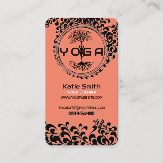 ヨガ先生/インストラクター名刺 名刺 (正面)