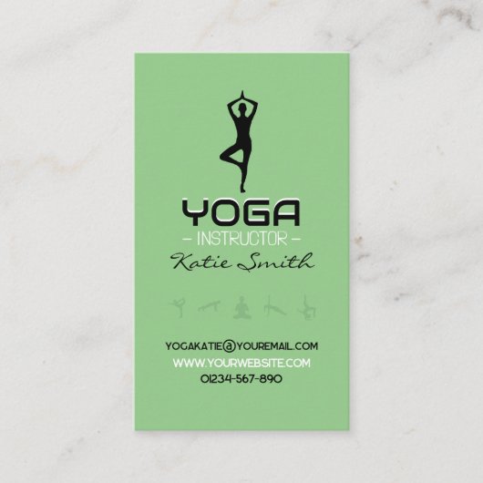 ヨガ先生/インストラクター名刺 名刺 (正面)