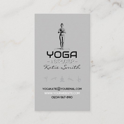 ヨガ先生/インストラクター名刺 名刺 (正面)