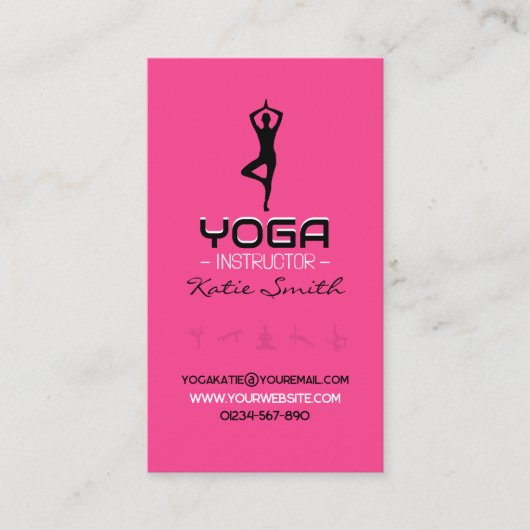 ヨガ先生/インストラクター名刺 名刺 (正面)