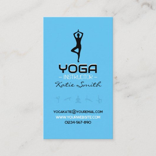 ヨガ先生/インストラクター名刺 名刺 (正面)