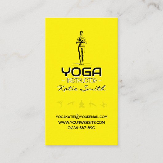 ヨガ先生/インストラクター名刺 名刺 (正面)