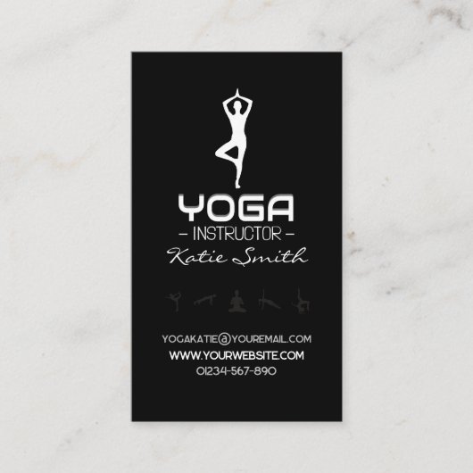 ヨガ先生/インストラクター名刺 名刺 (正面)