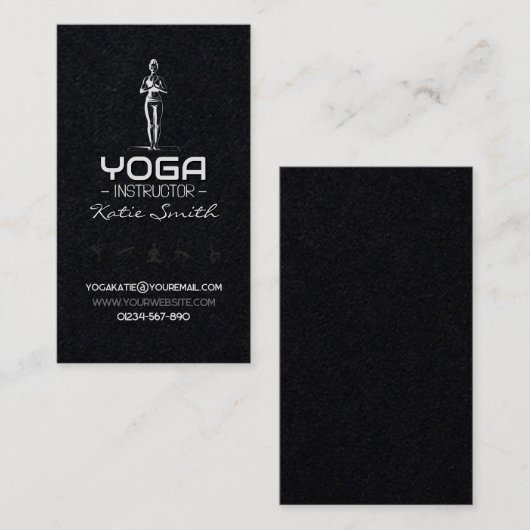 ヨガ先生/インストラクター名刺 名刺 (正面/裏面)