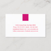 ヨガ先生-シンプルバラピンク 名刺 (裏面)