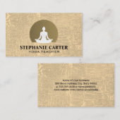 ヨガ先生 | テクスチャグレー 名刺 (正面/裏面)