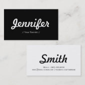 ヨガ先生-ミニマルシンプル簡潔 名刺 (正面/裏面)