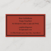 ヨガ先生 名刺 (裏面)