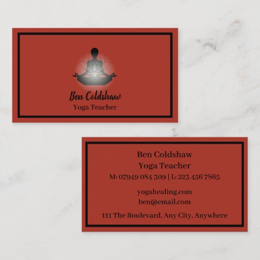 ヨガ先生 名刺 (正面/裏面)