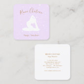 ヨガ先生、1本足キングピジョンポーズスクエアB スクエア名刺 (正面/裏面)