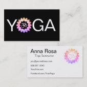 *～*ヨガ先生OMオウムインストラクター曼荼羅ロータス 名刺 (正面/裏面)