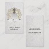 ヨガ及び黙想の先生のはす曼荼羅の健康 名刺 (正面/裏面)