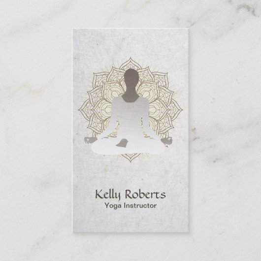 ヨガ及び黙想の先生のはす曼荼羅の健康 名刺 (正面)