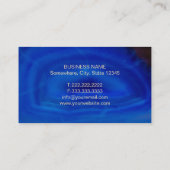 ヨガ及び黙想の先生の曼荼羅のエレガントな青 名刺 (裏面)