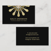 ヨガ及び黙想の治療の金ゴールドのはす曼荼羅 名刺 (正面/裏面)