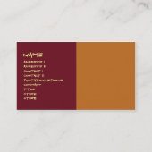 ヨガ及び黙想 名刺 (裏面)