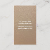 ヨガ及び黙想Omはヴィンテージに署名します 名刺 (裏面)