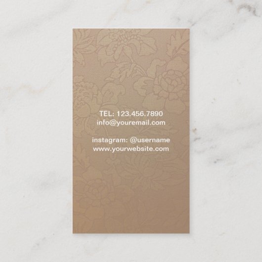 ヨガ及び黙想Omはヴィンテージに署名します 名刺 (裏面)