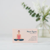 ヨガ及びPilatesのインストラクターか健康及びフィットネス 名刺 (スタンド正面)