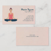 ヨガ及びPilatesのインストラクターか健康及びフィットネス 名刺 (正面/裏面)