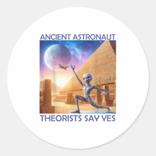 ヨガ古代の宇宙飛行士の快適は言うYesエイリアン ラウンドシール