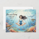 ヨガ国際的デー ポストカード (正面/裏面)