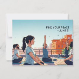 ヨガ国際的デー ポストカード