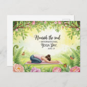 ヨガ国際的デー ポストカード (正面/裏面)