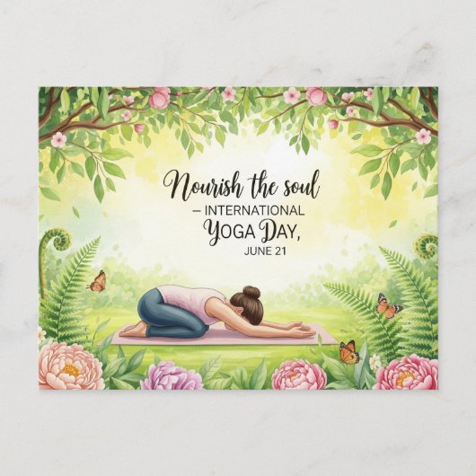 ヨガ国際的デー ポストカード (正面)