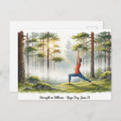 ヨガ国際的デー ポストカード (正面/裏面)