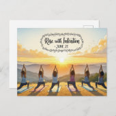 ヨガ国際的デー ポストカード (正面/裏面)