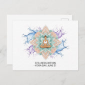 ヨガ国際的デー ポストカード (正面/裏面)