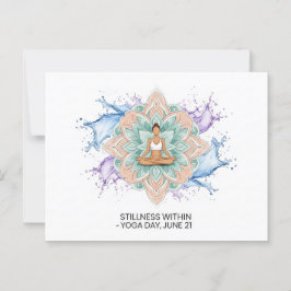 ヨガ国際的デー ポストカード