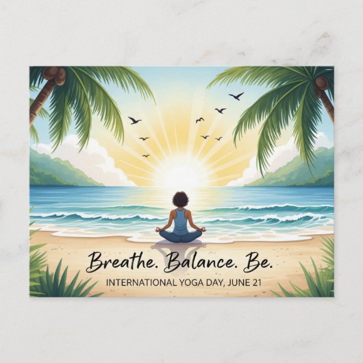 ヨガ国際的デー ポストカード (正面)