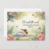 ヨガ国際的デー ポストカード (正面/裏面)