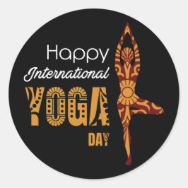 ヨガ国際的デー ラウンドシール