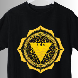 ヨガ太陽神経叢シンボル黄色マニプラチャクラ Tシャツ