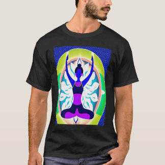 ヨガ女子 サンサルテーション 瞑想 チャクラ Tシャツ