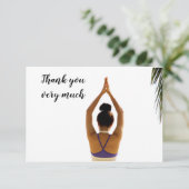 ヨガ女性のポーズサンキューカード サンキューカード (スタンド正面)