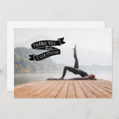 ヨガ女性のポーズ サンキューカード (正面/裏面)